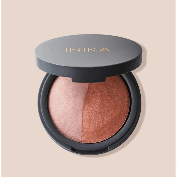 Inika Organic Baked Mineral Blush Duo Pink Tickle