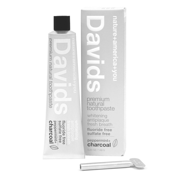 Davids Premium Natural Toothpaste / Peppermint+Charcoal
