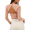 ASTR The Label Rosa Scoop Cutout Sweater - Blush 