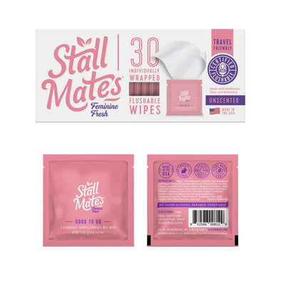 Mates Products Stall Mates Femine Fresh Flushable, Ph-Balanced Wipes 