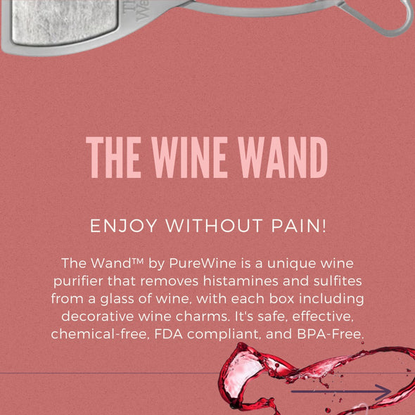 PureWine The Wand Wine Purifier (Silver) 