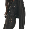 Sage The Label Tania Cropped Denim Jacket - Black 