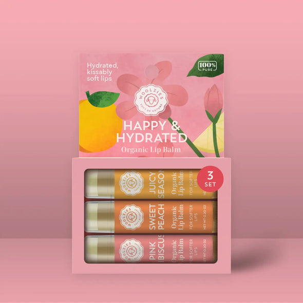 Woolzies Happy & Hydrated Lip Balm Set Happy & Hydrated
