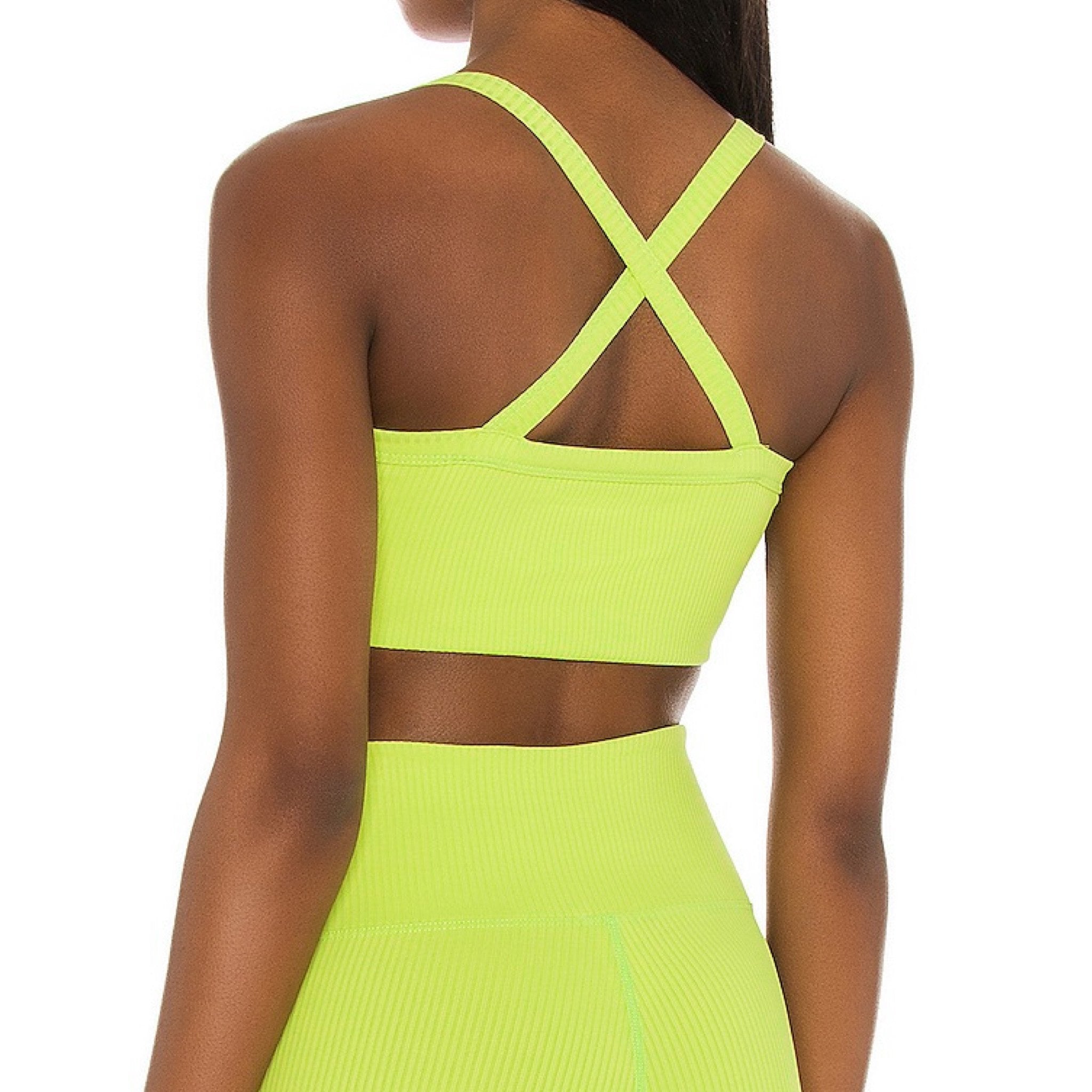 Year of Ours Bralette Ribbed Curve Top - Lime - Safe & Chic