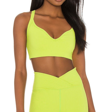 Year of Ours Bralette Ribbed Curve Top - Lime