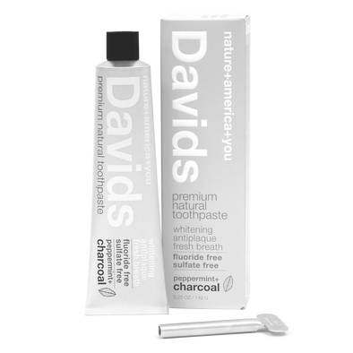 Davids Premium Natural Toothpaste / Peppermint+Charcoal