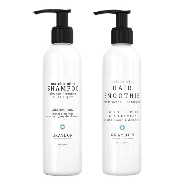 Graydon Skincare Matcha Mint Shampoo + Hair Smoothie