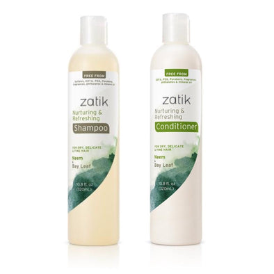 Zatik Naturals  Nurturing & Refreshing Shampoo + Conditioner