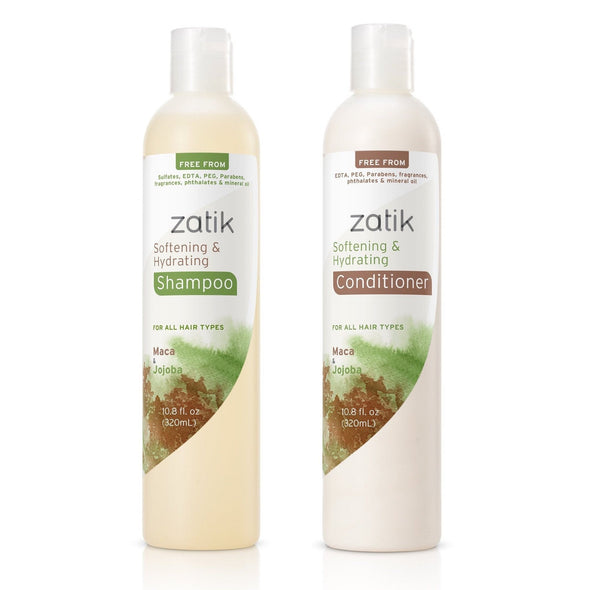 Zatik Naturals Softening & Hydrating Shampoo - Conditioner